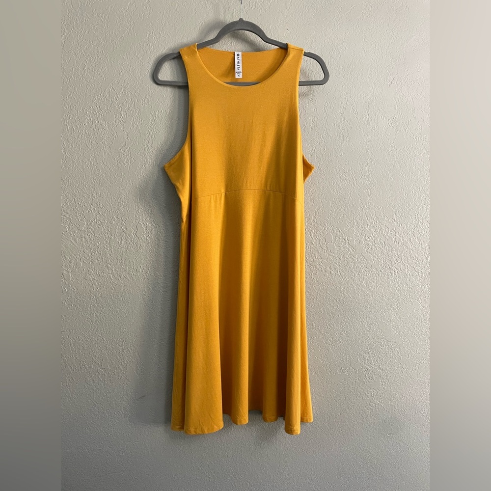 ATHLETA WOMENS CL JERSEY DRESS YELLOW SANTORINI THERA DRESS